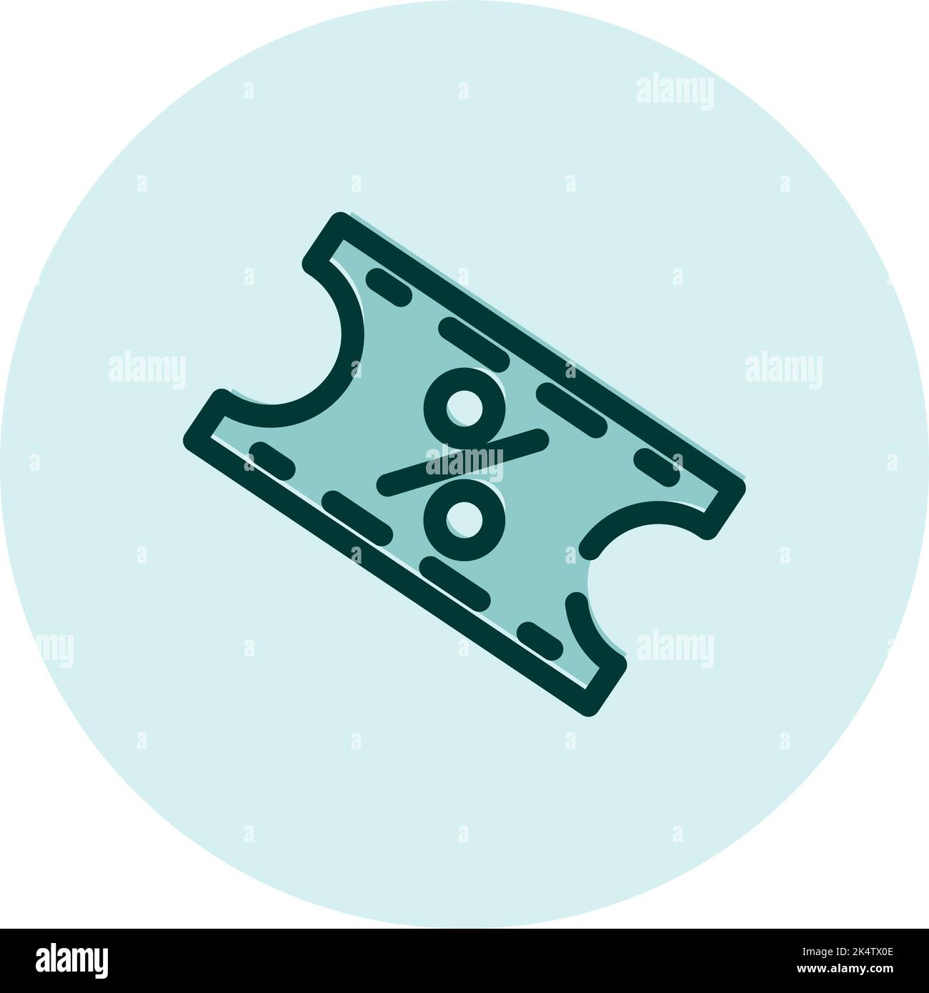 Commercial cupon, illustration, vector on a white background. Stock Vector