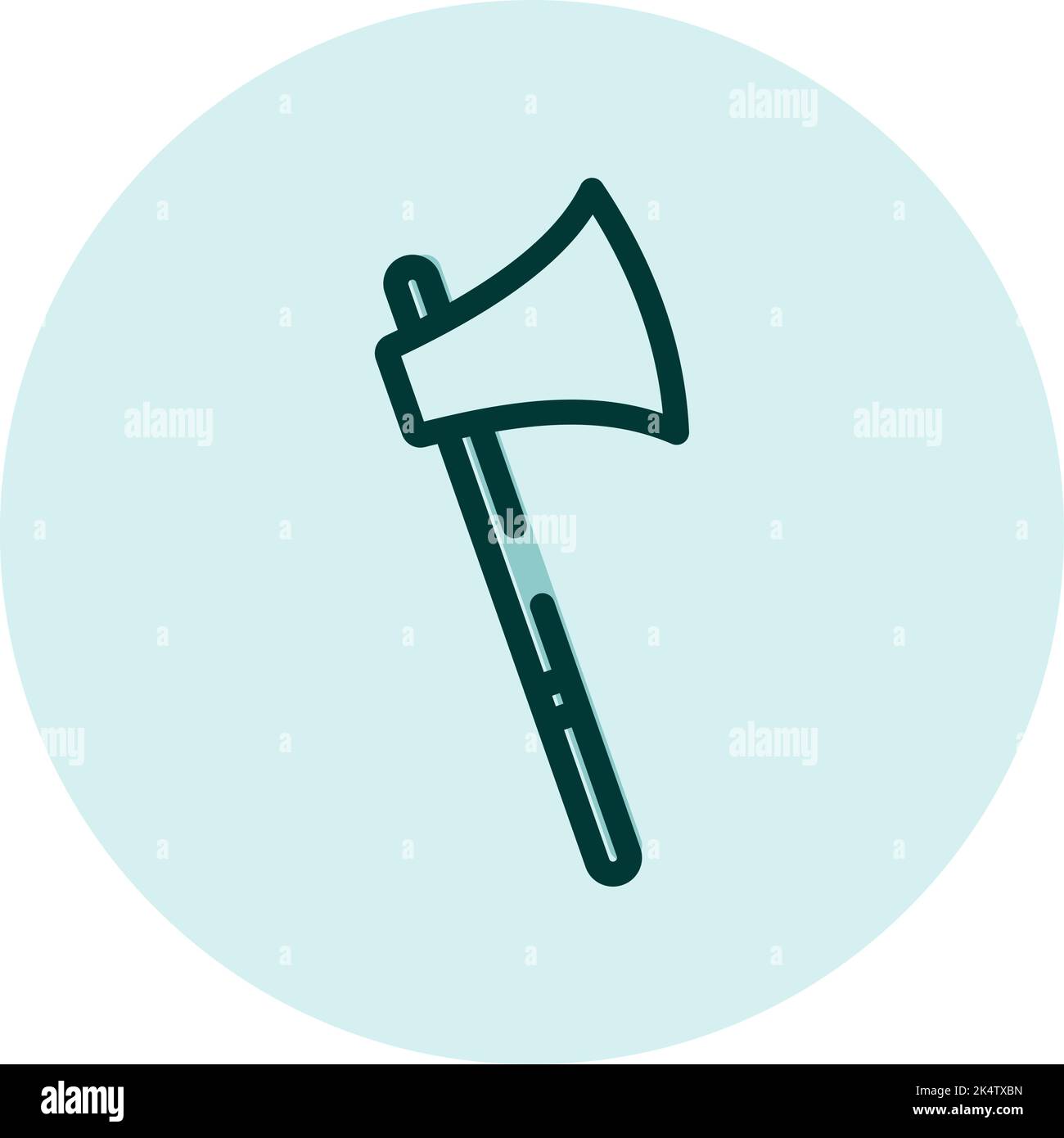 Farming axe, illustration, vector on a white background. Stock Vector