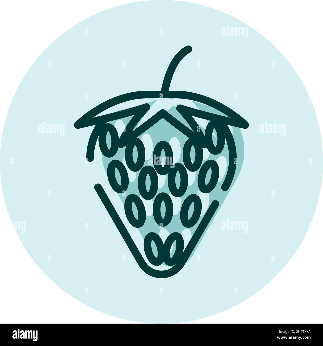 Red strawberry, illustration, vector on a white background Stock Vector ...