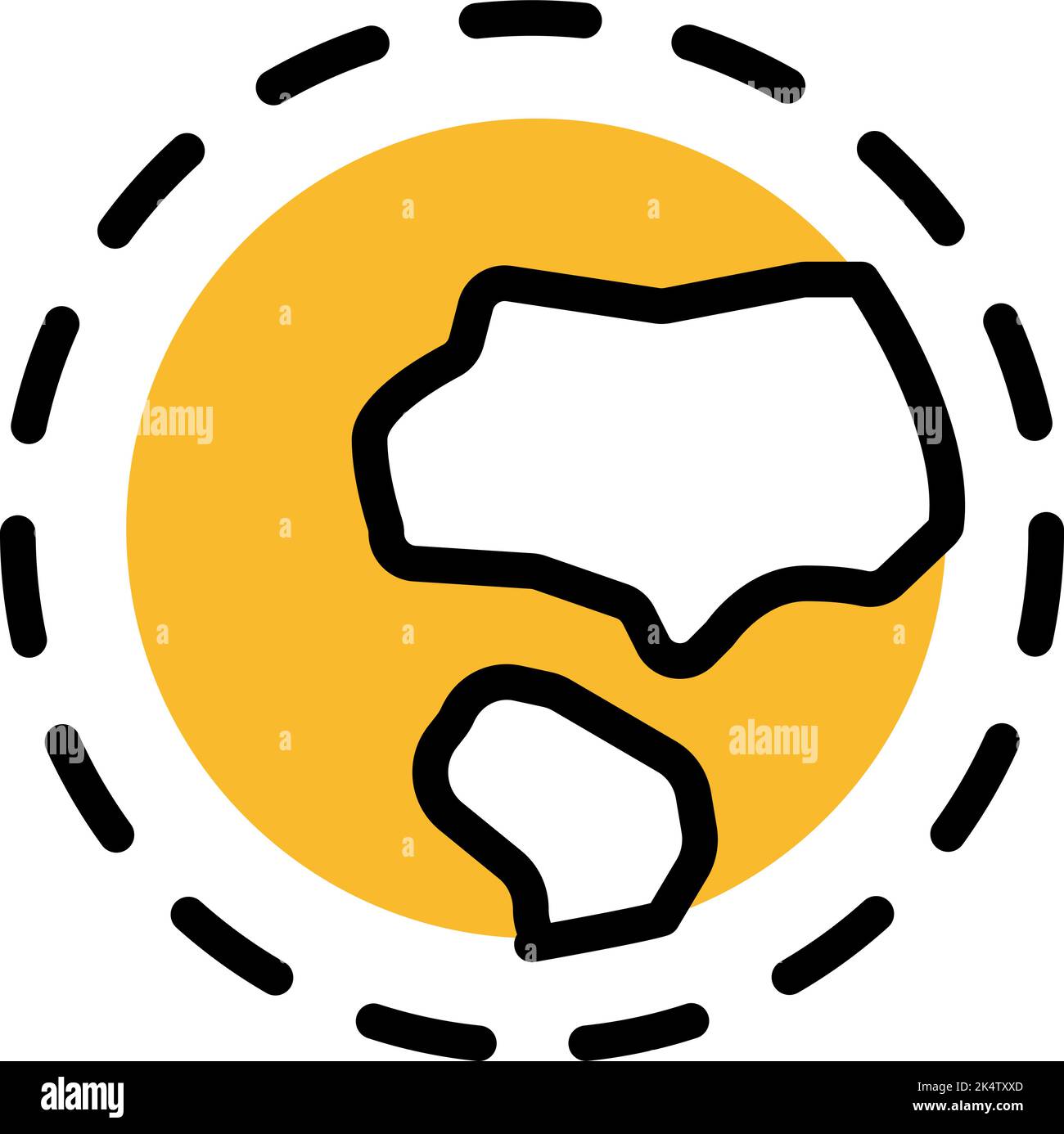 Eco ozon layer, illustration, vector on a white background. Stock Vector