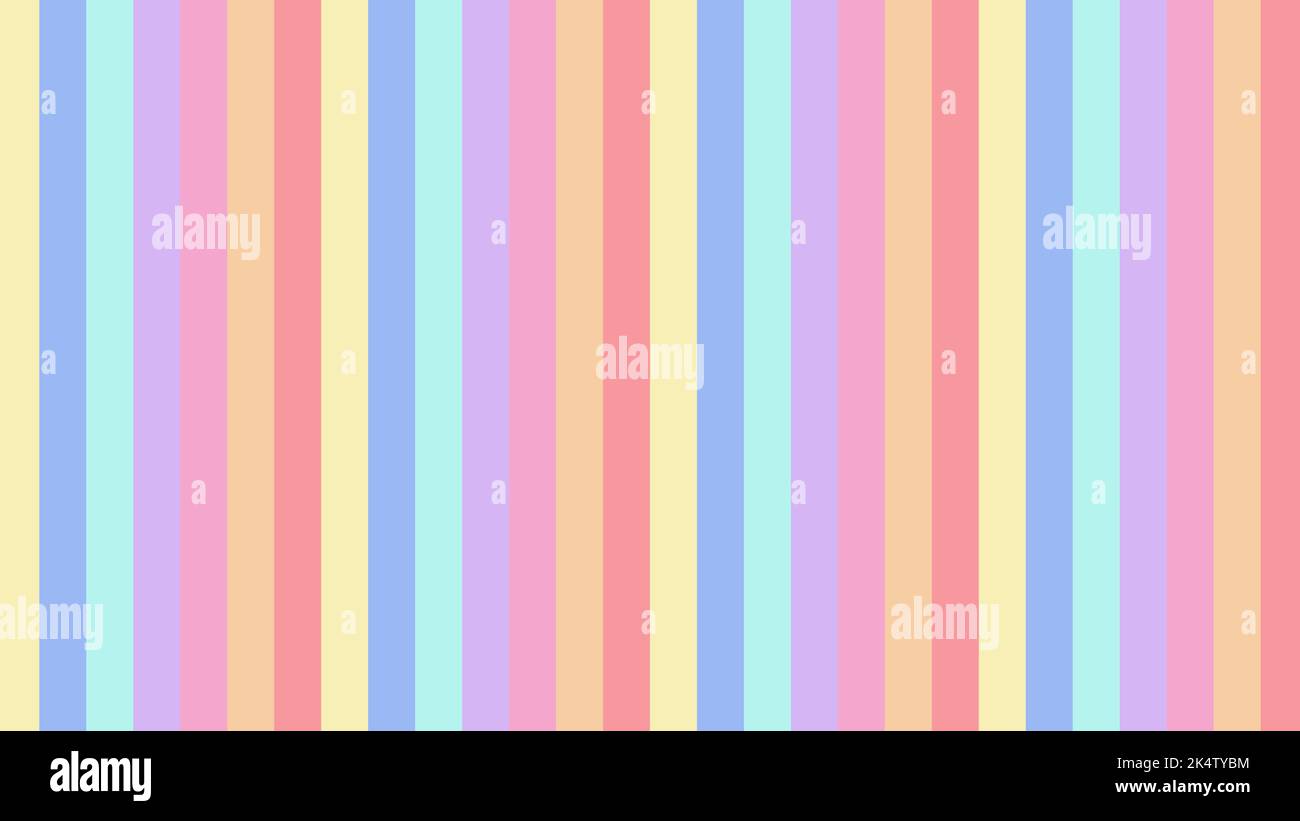 aesthetic pastel multi-color striped line backdrop illustration, perfect for backdrop, wallpaper, postcard, background, banner for your design Stock Photo