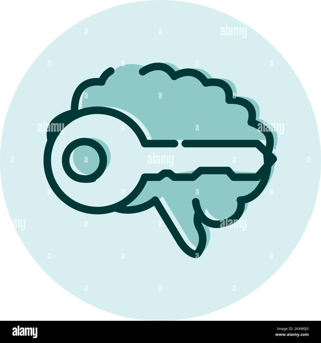 Open minded education, illustration, vector on a white background Stock