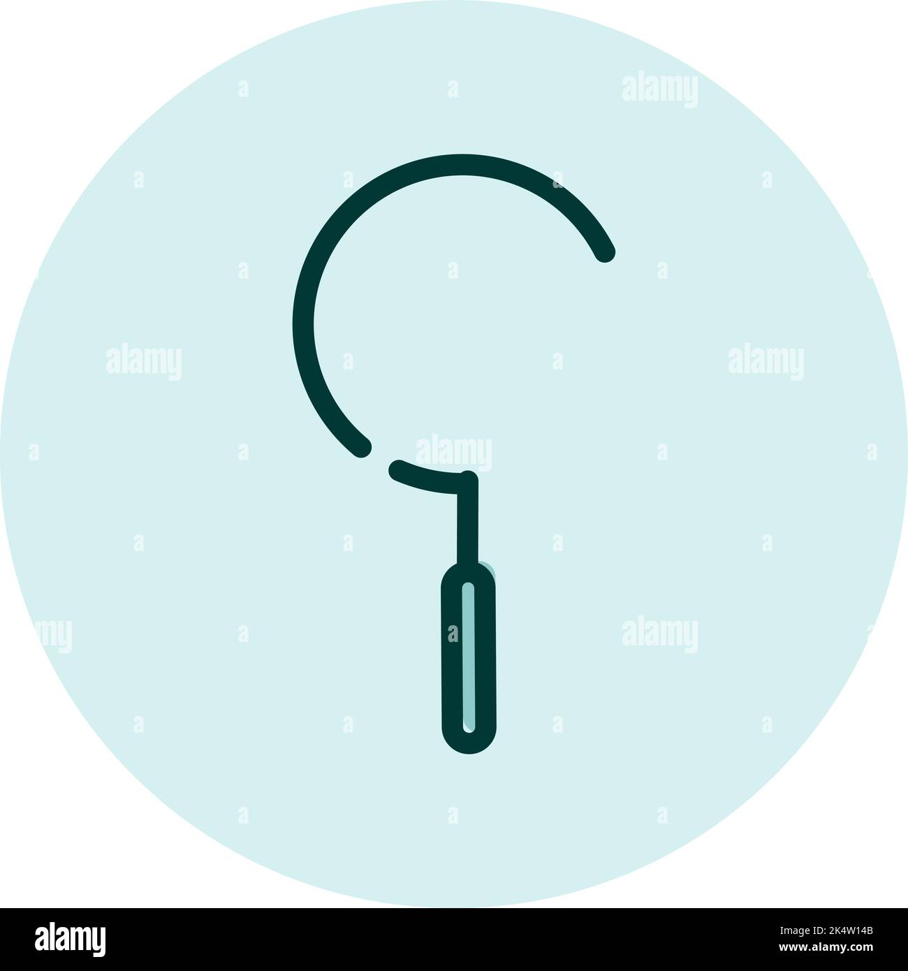 Farming grass cutter, illustration, vector on a white background. Stock Vector