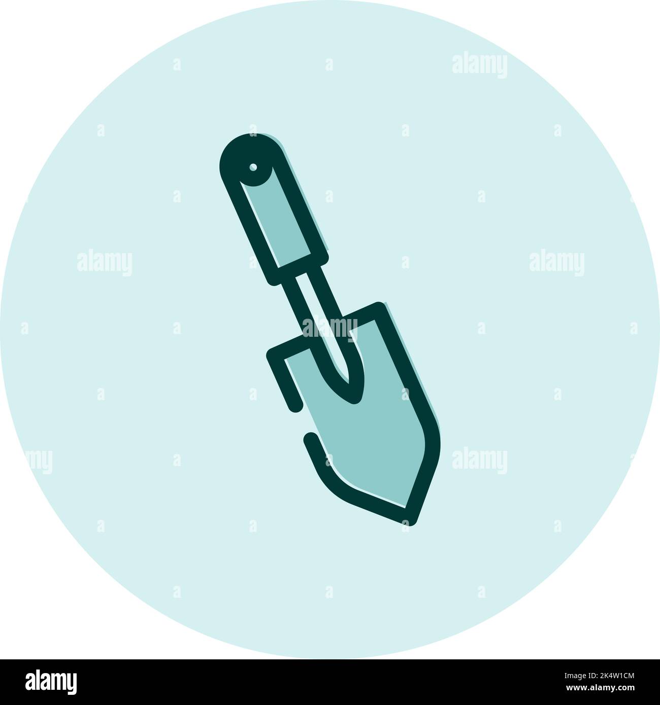 Farm shovel, illustration, vector on a white background. Stock Vector