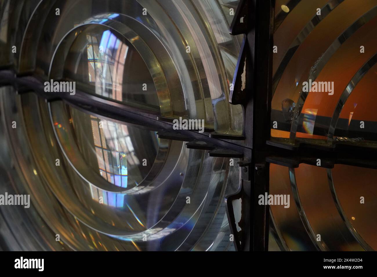 old lighthouse mirrors detail of glass light Stock Photo Alamy