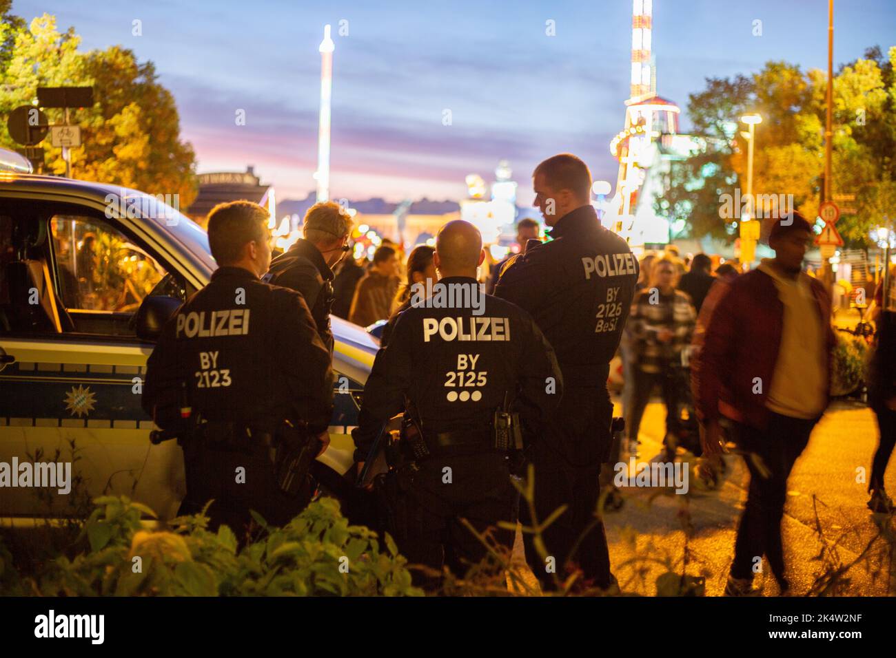 Munich, Germany. 03rd Oct, 2022. Police operation in front of the