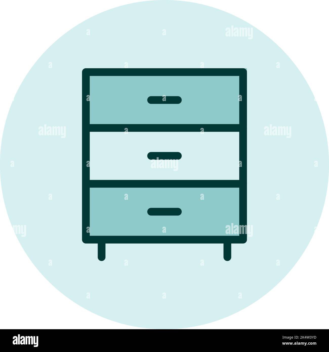 Furniture shelf, illustration, vector on a white background. Stock Vector