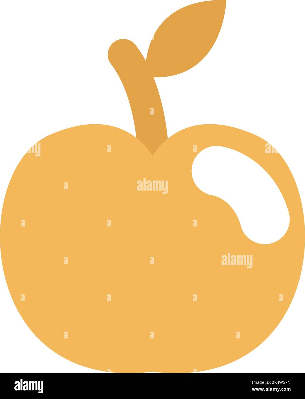 Kindergarten apple, illustration, vector on a white background. Stock Vector
