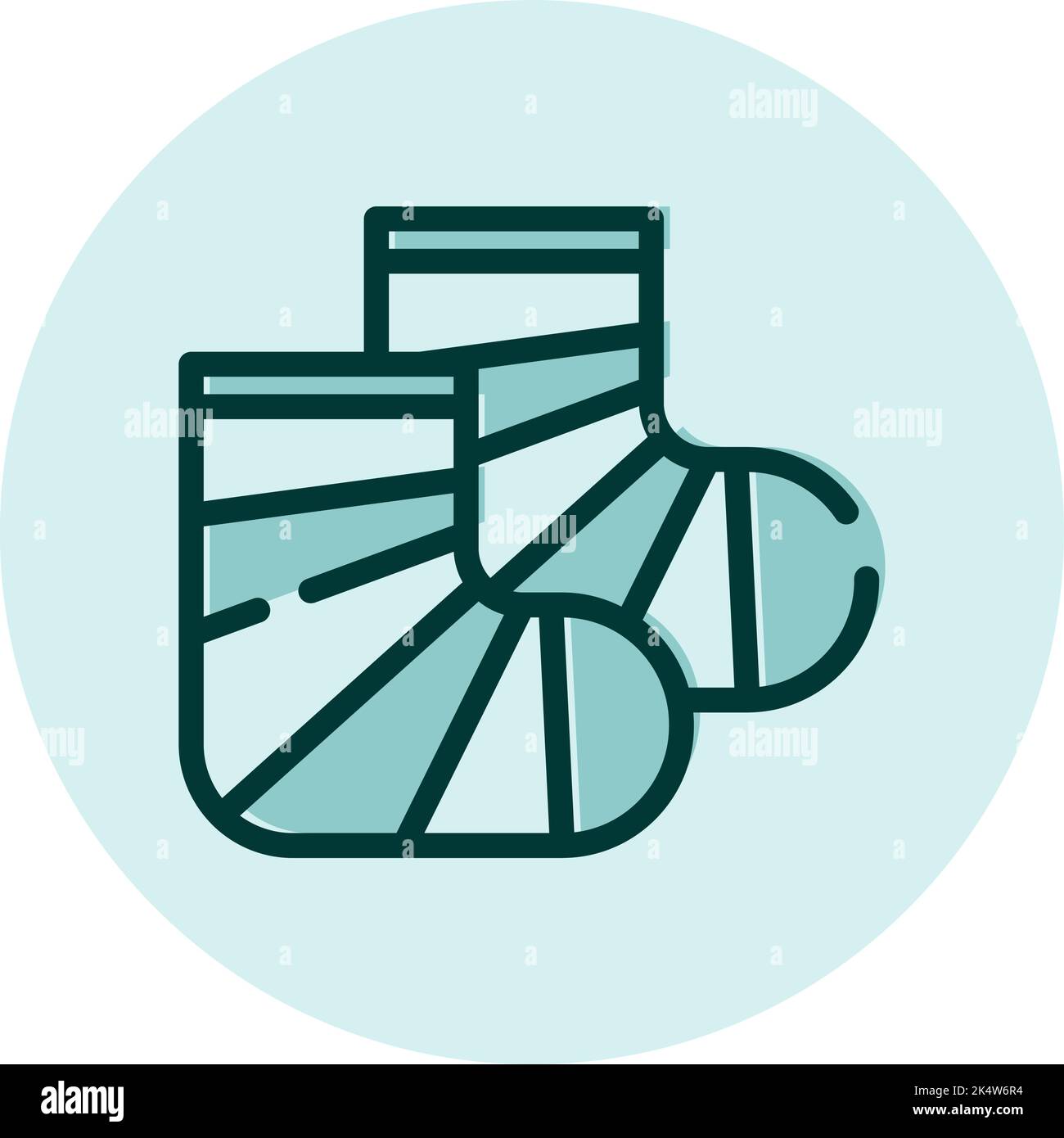 Broken hand blue plaster Stock Vector Images - Alamy