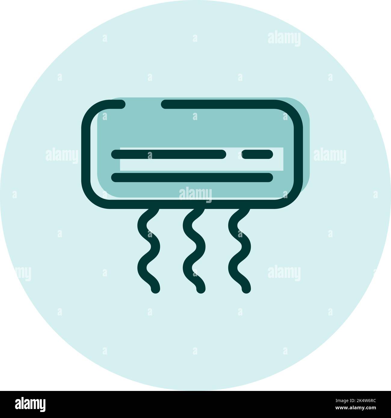 Hotel airconditioner, illustration, vector on a white background. Stock Vector