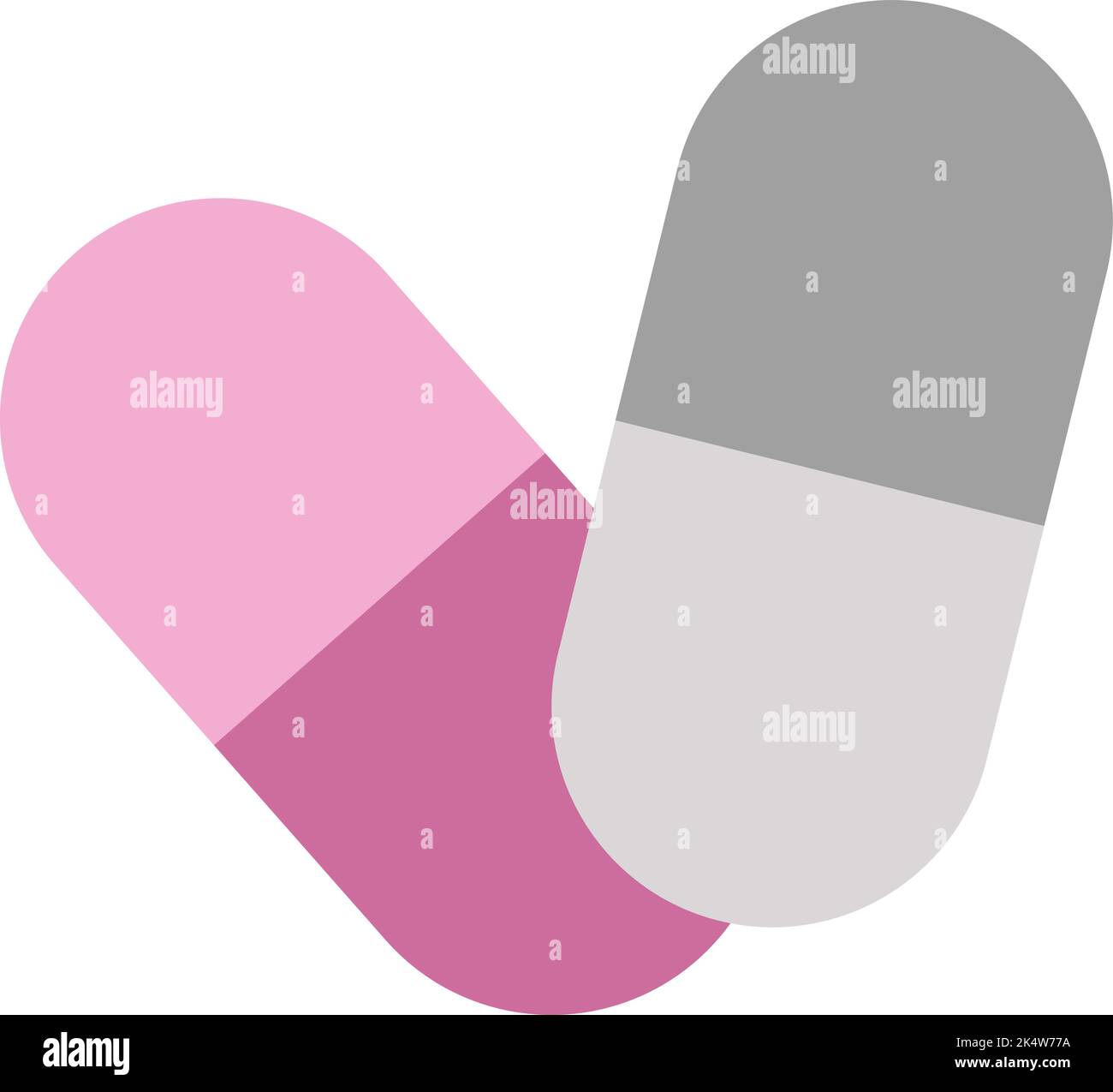 Medicine capsule, illustration, vector on a white background Stock ...