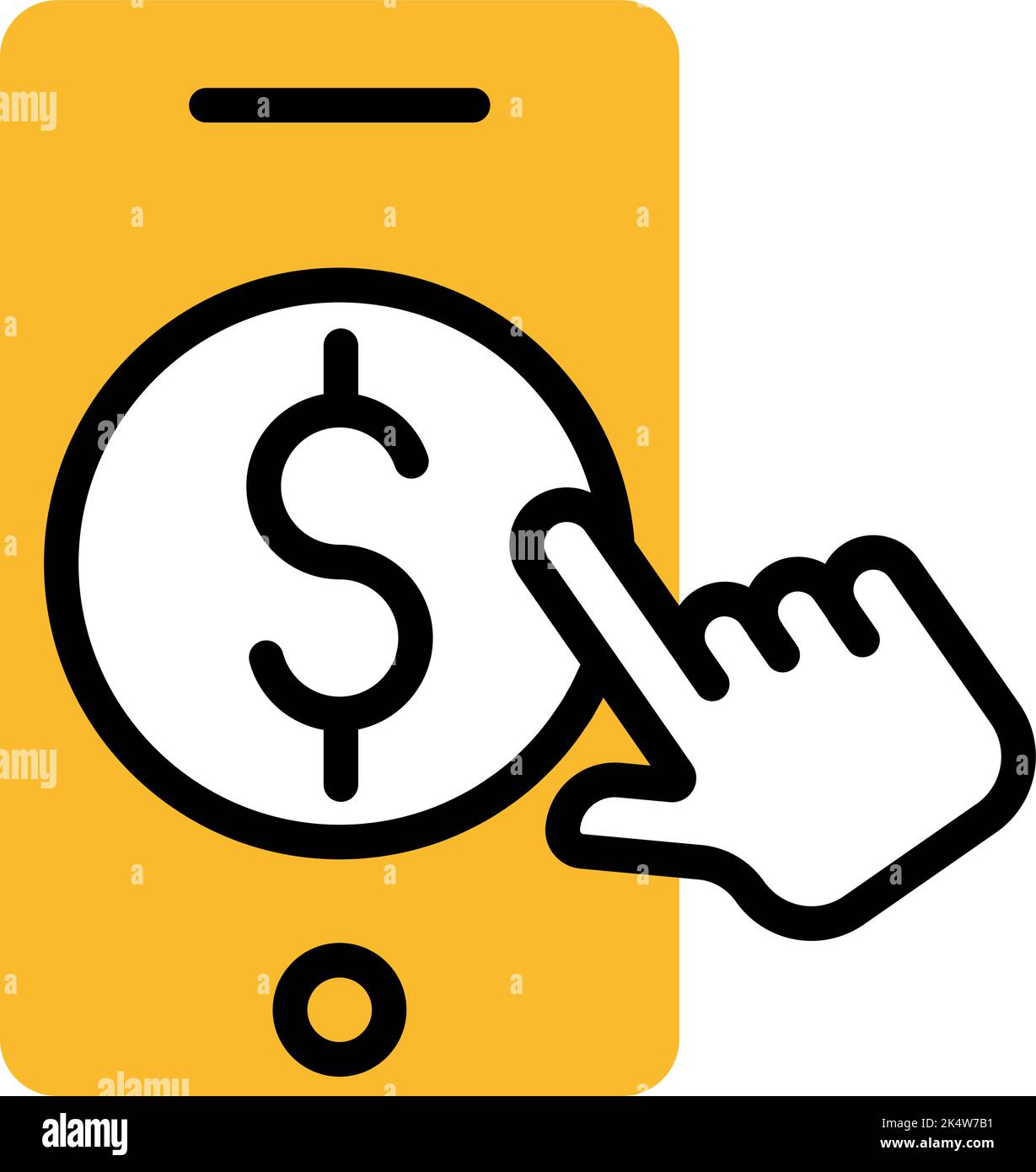 Mobile development, illustration, vector on a white background. Stock Vector