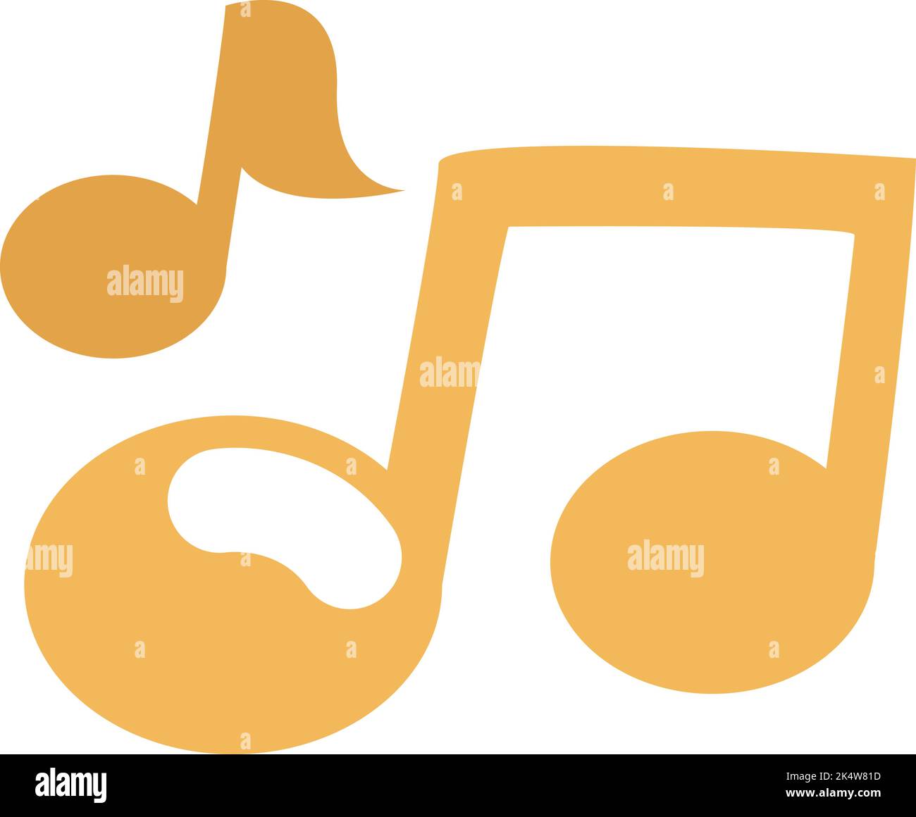 Kindergarten music, illustration, vector on a white background Stock ...