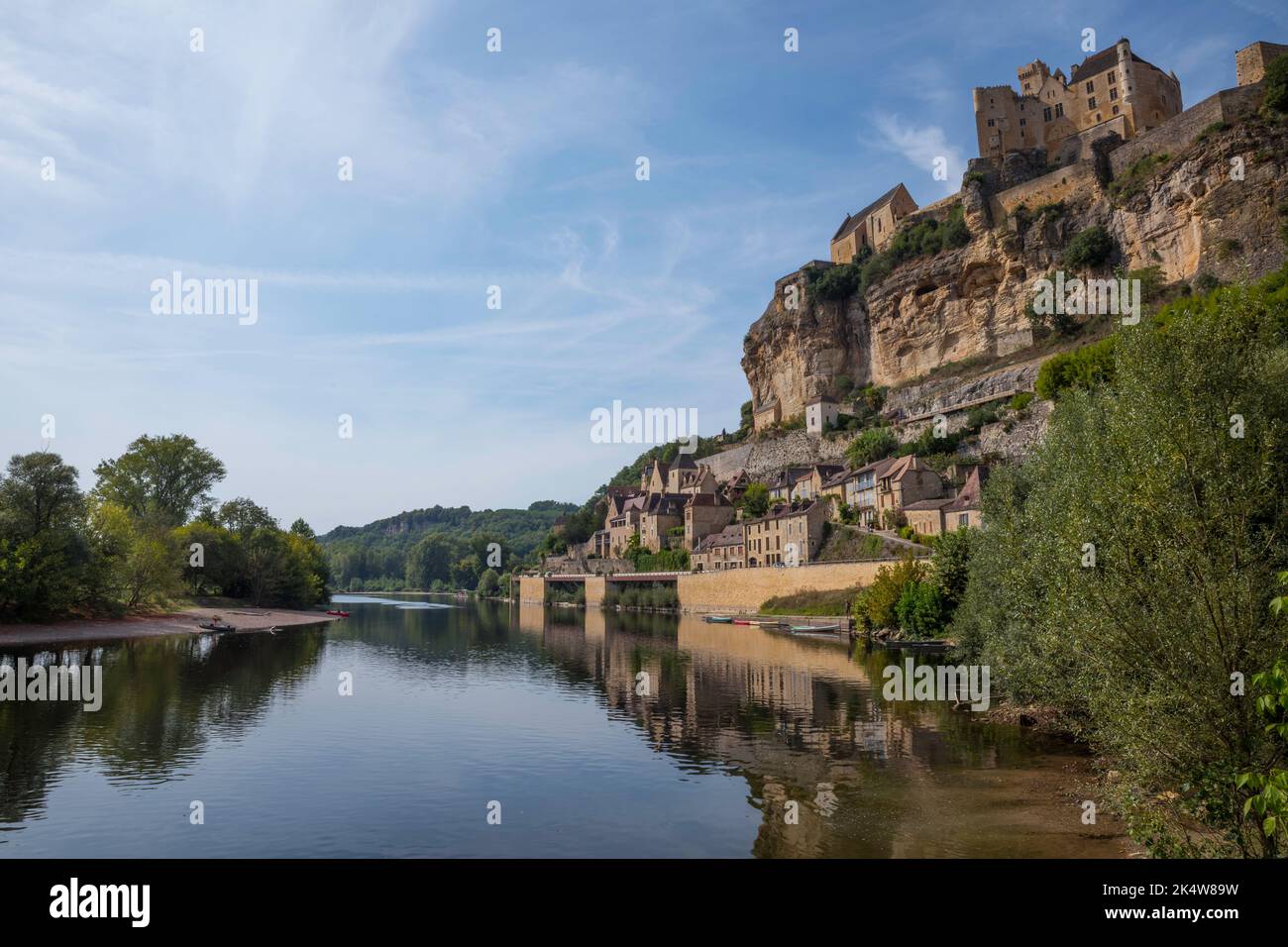 the castle of Beynac in the Dordogne area in France Stock Photo