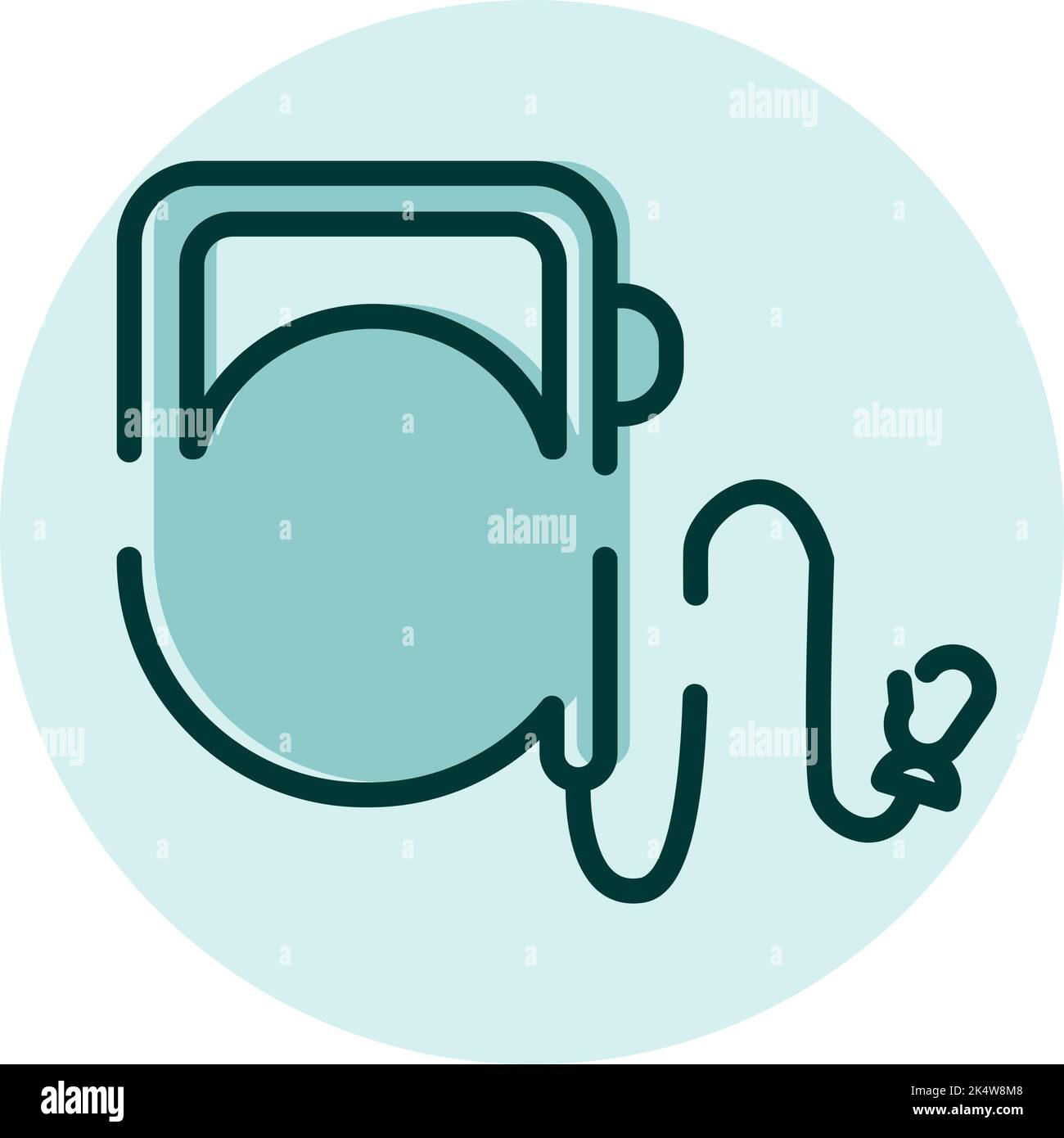Pet walker, illustration, vector on a white background. Stock Vector