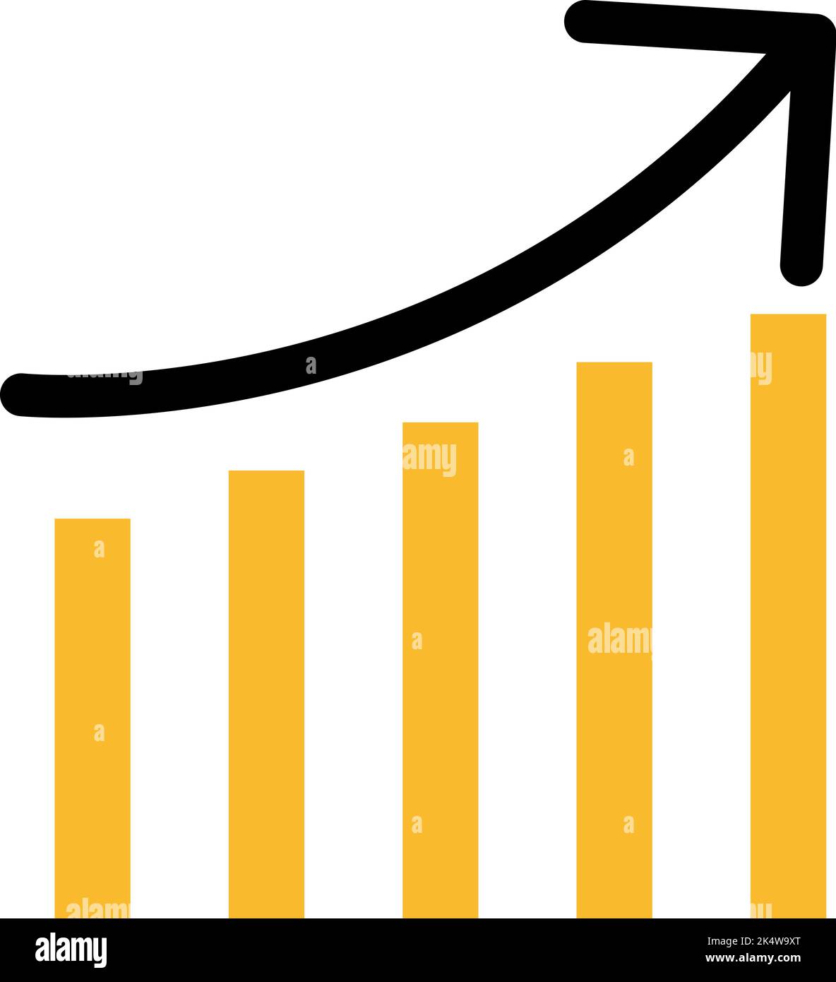 SEO increasing chart, illustration, vector on a white background. Stock Vector