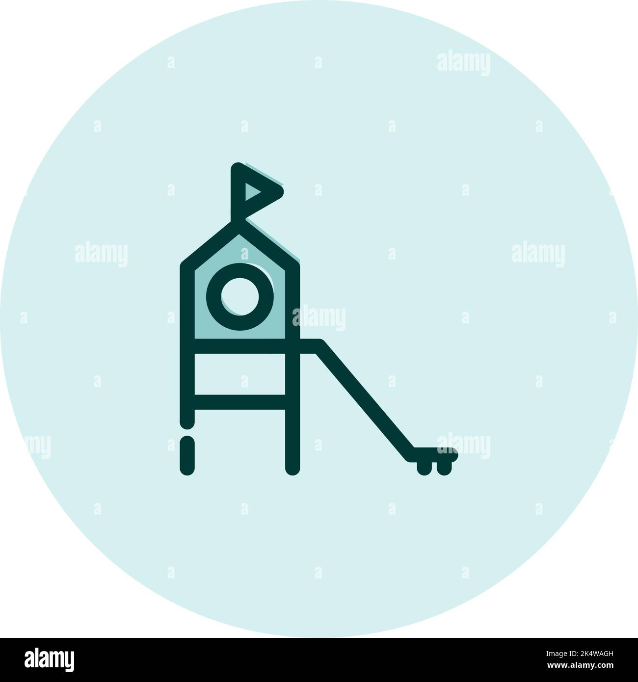 Real estate yard, illustration, vector on a white background. Stock Vector