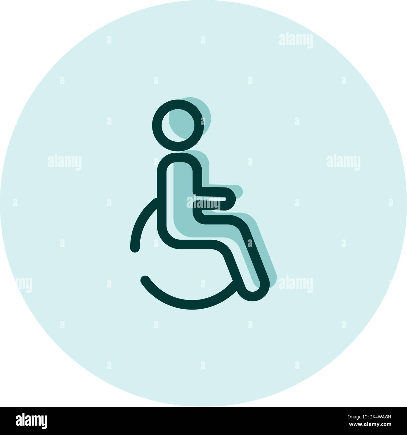 Hotel disability, illustration, vector on a white background. Stock Vector