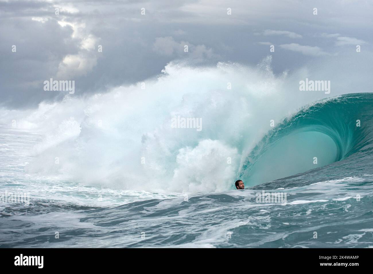 SURFING Free surf and tow-in surf at Teahupoo during a big swell on  September 12, 2014 at Teahupoo in Tahiti, French Polynesia - Photo Julien  Girardot / DPPI Stock Photo - Alamy