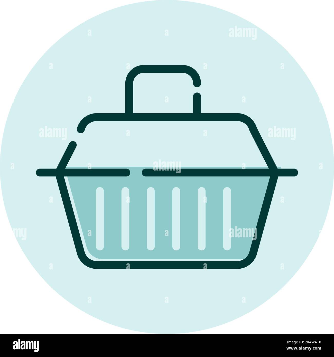 Pet carrier, illustration, vector on a white background. Stock Vector
