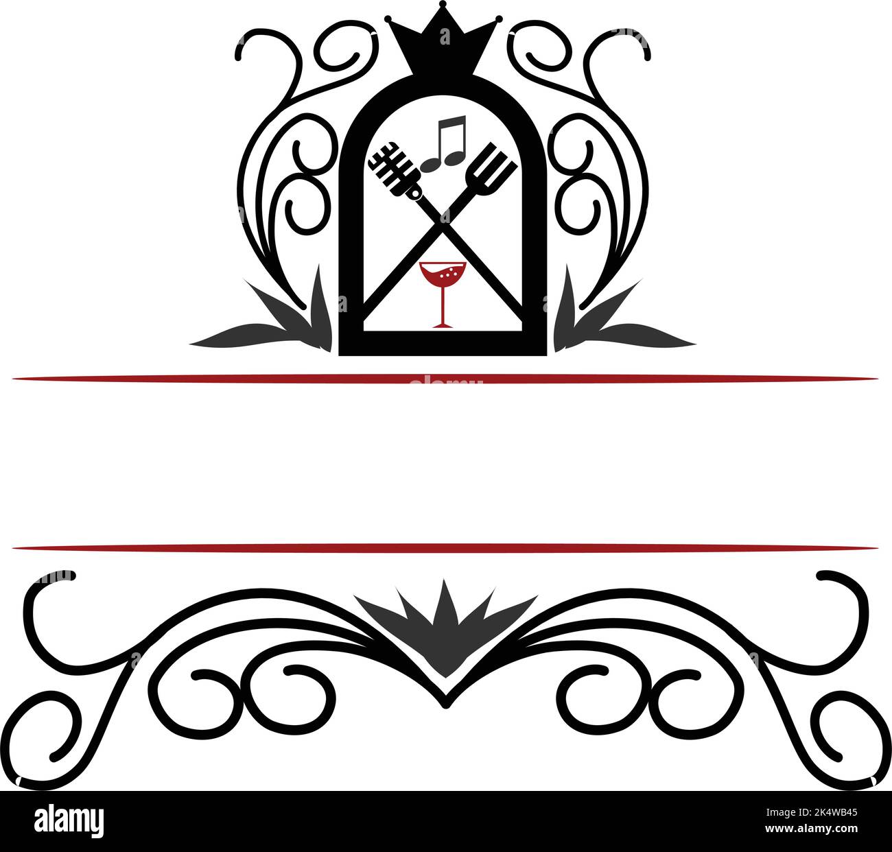 hotel-restaurant-music-entertainment-logo-stock-vector-image-art-alamy