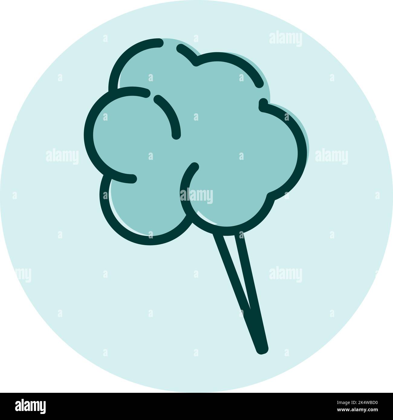 Sweet cotton, illustration, vector on a white background. Stock Vector