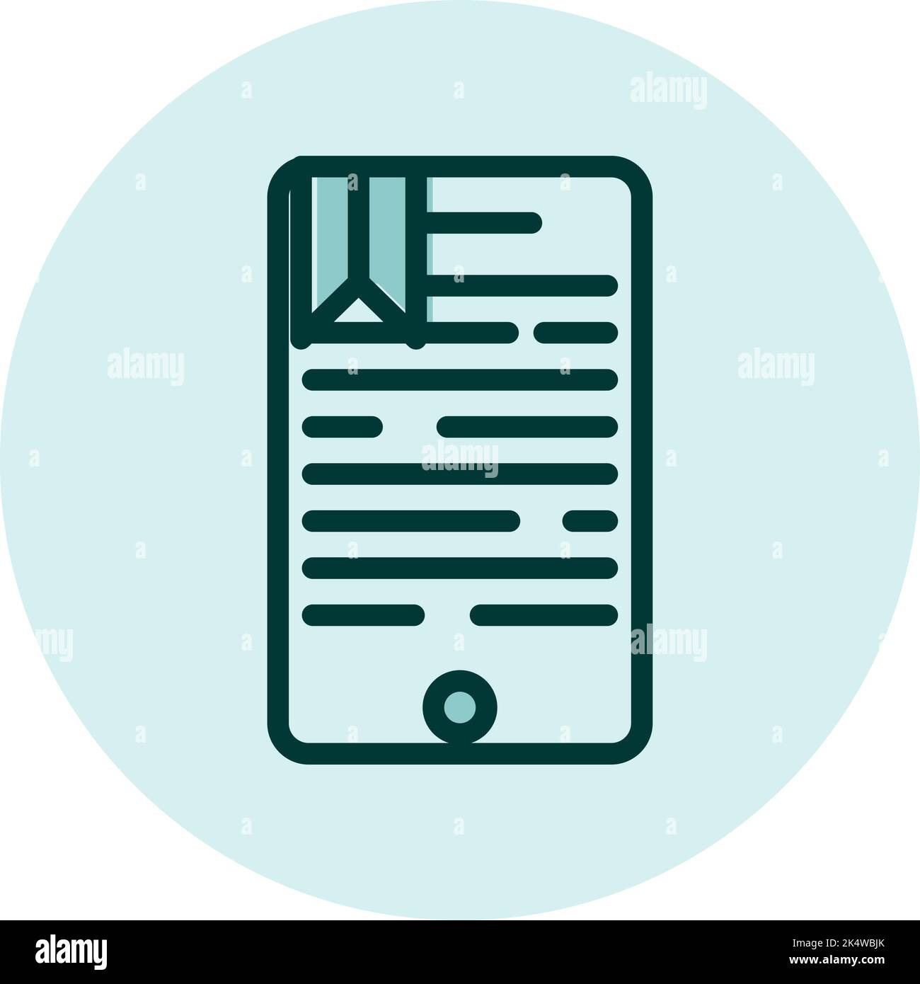 Online education ebook, illustration, vector on a white background. Stock Vector