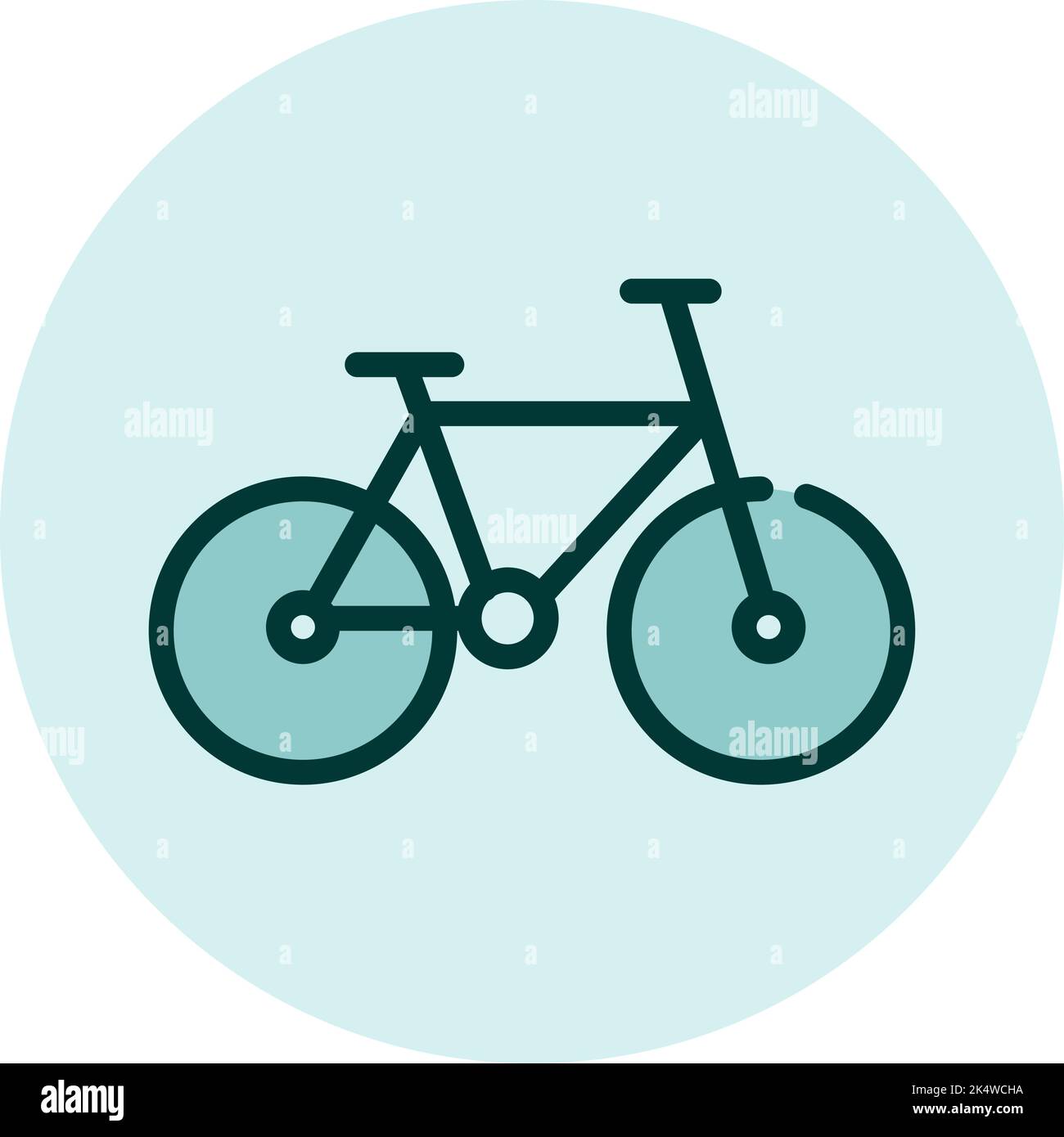 Mountain bike, illustration, vector on a white background. Stock Vector