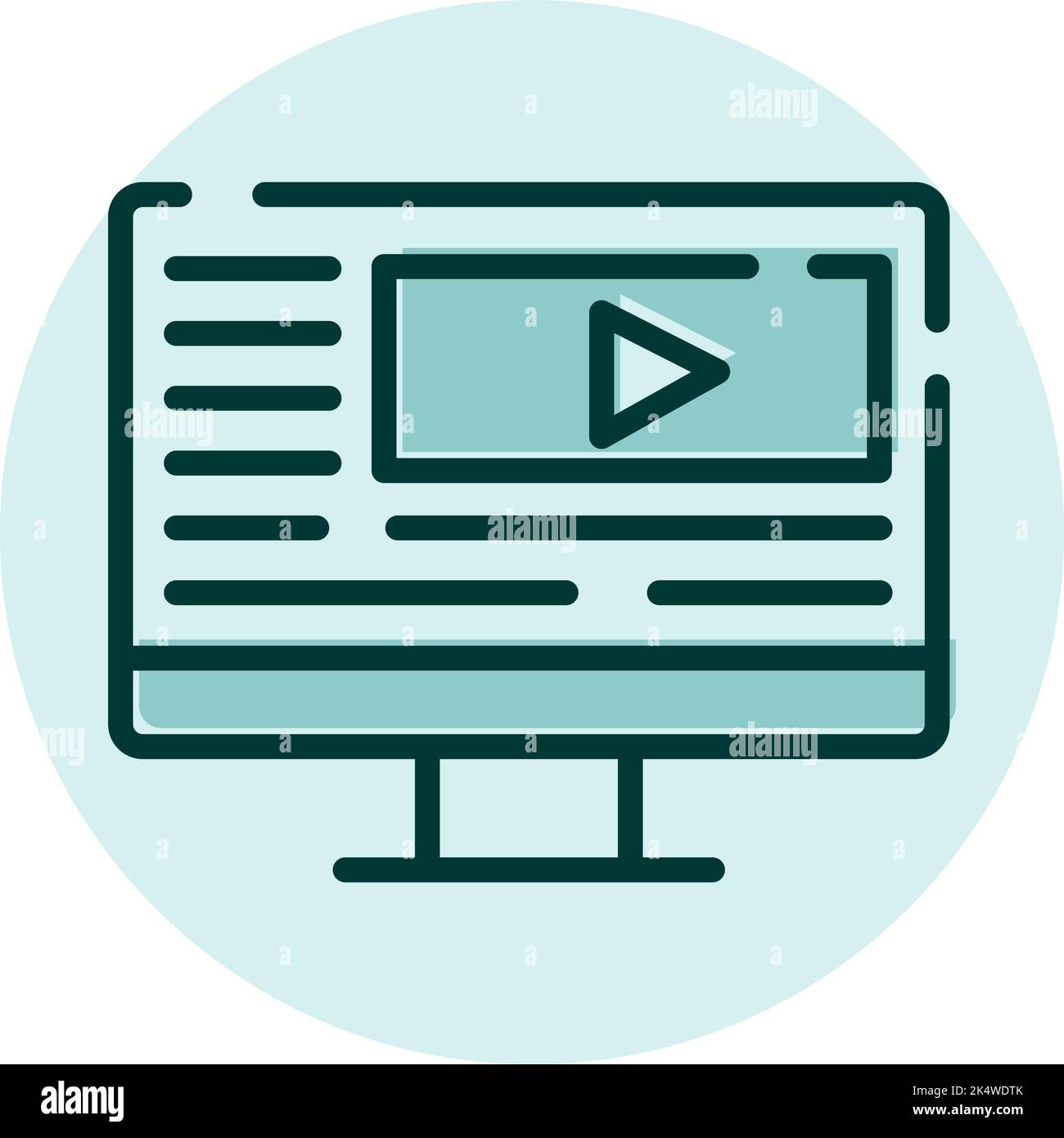 Online blogging, illustration, vector on a white background. Stock Vector