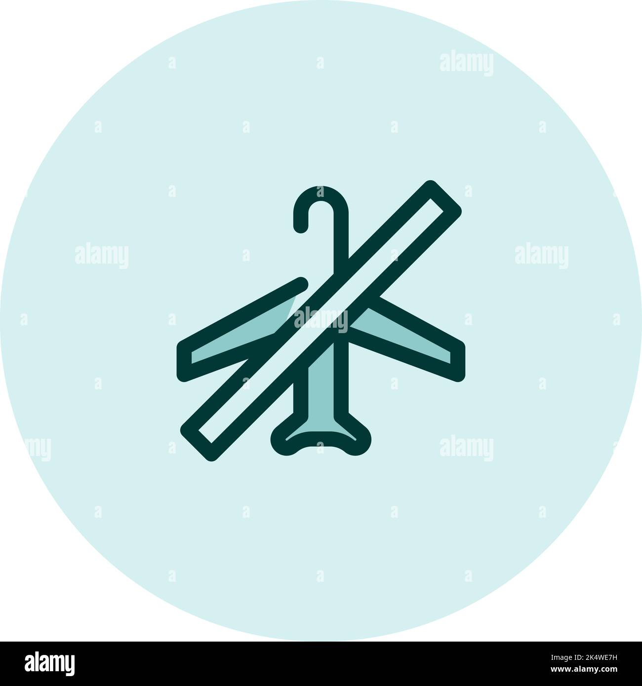 Mobile airplane mode off, illustration, vector on a white background. Stock Vector