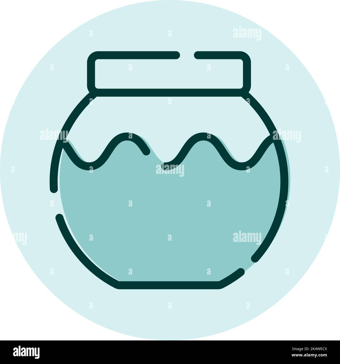 Sweets jam, illustration, vector on a white background. Stock Vector