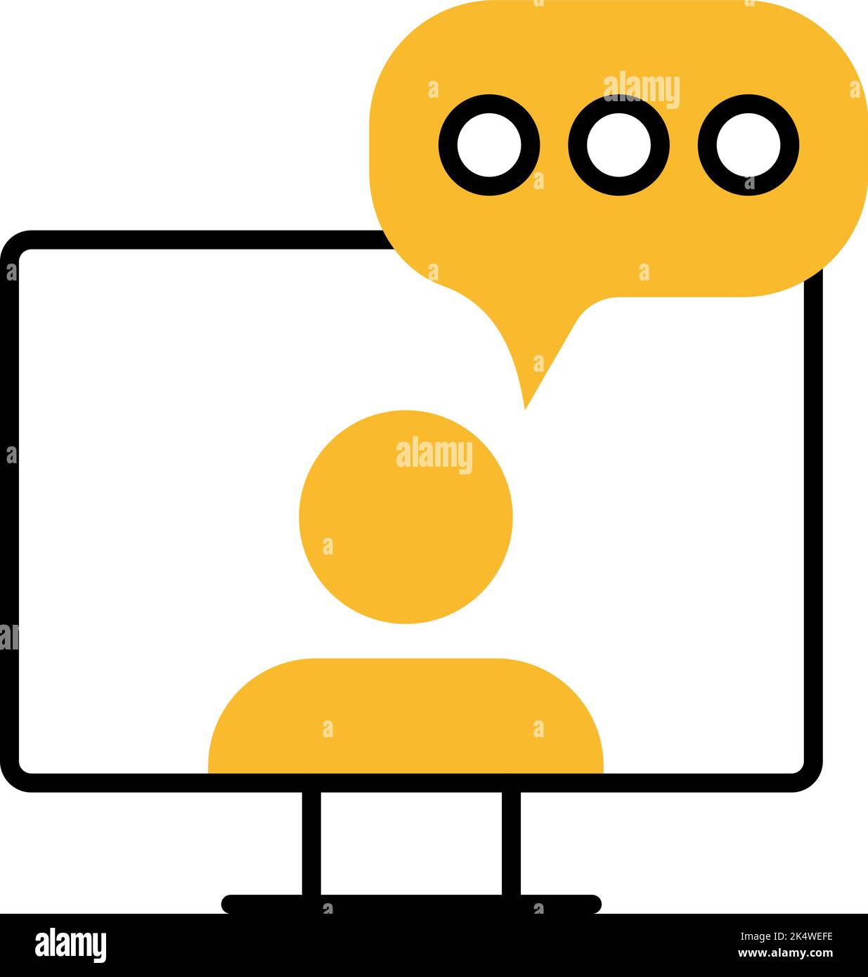 Project menagement webinar, illustration, vector on a white background. Stock Vector