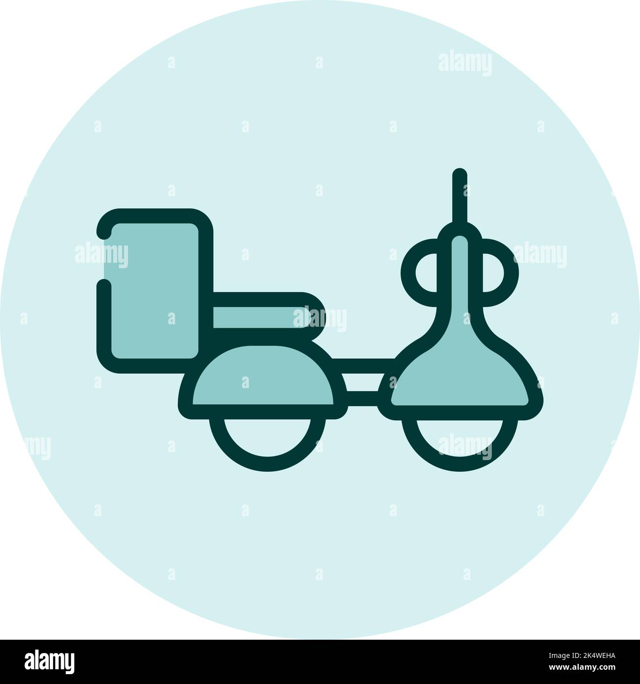 Small motorcycle, illustration, vector on a white background. Stock Vector