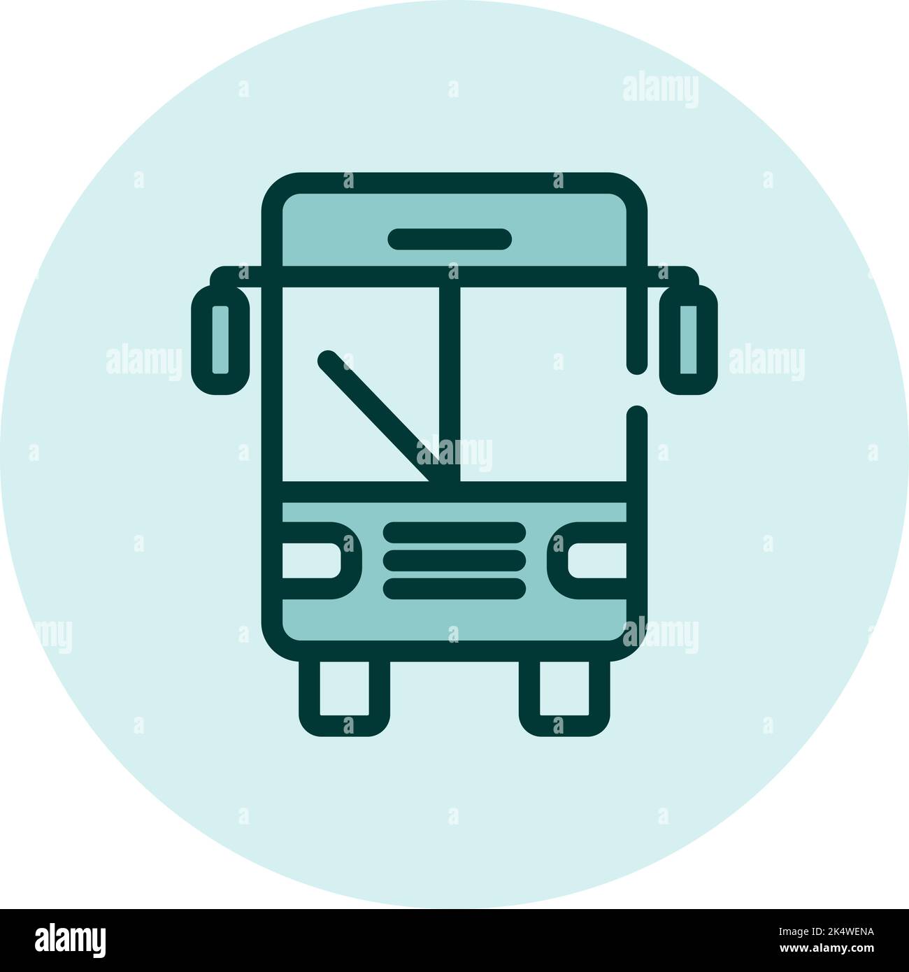 City bus, illustration, vector on a white background. Stock Vector