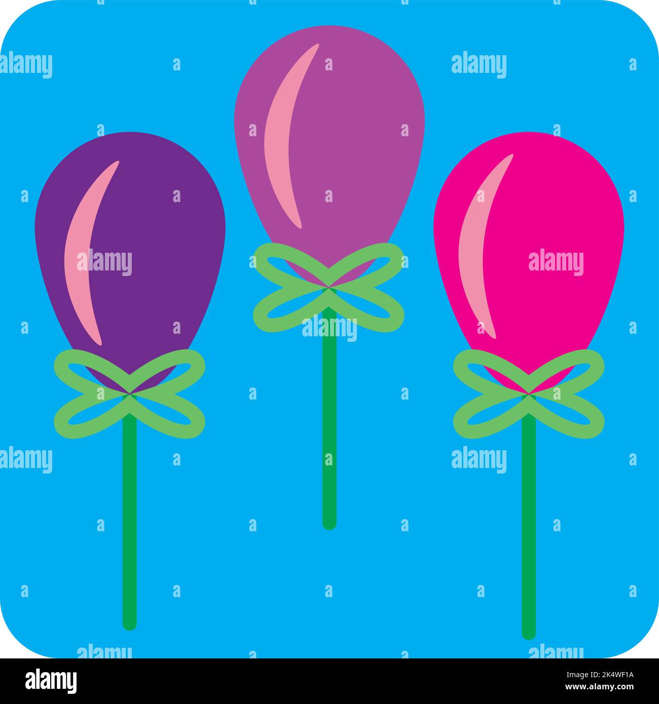 Balloons air party isolated icon Stock Vector Images - Alamy
