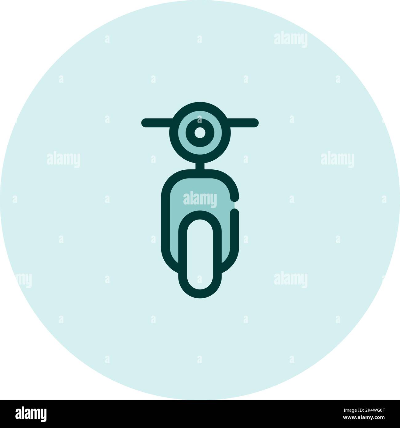 Small bike, illustration, vector on a white background. Stock Vector