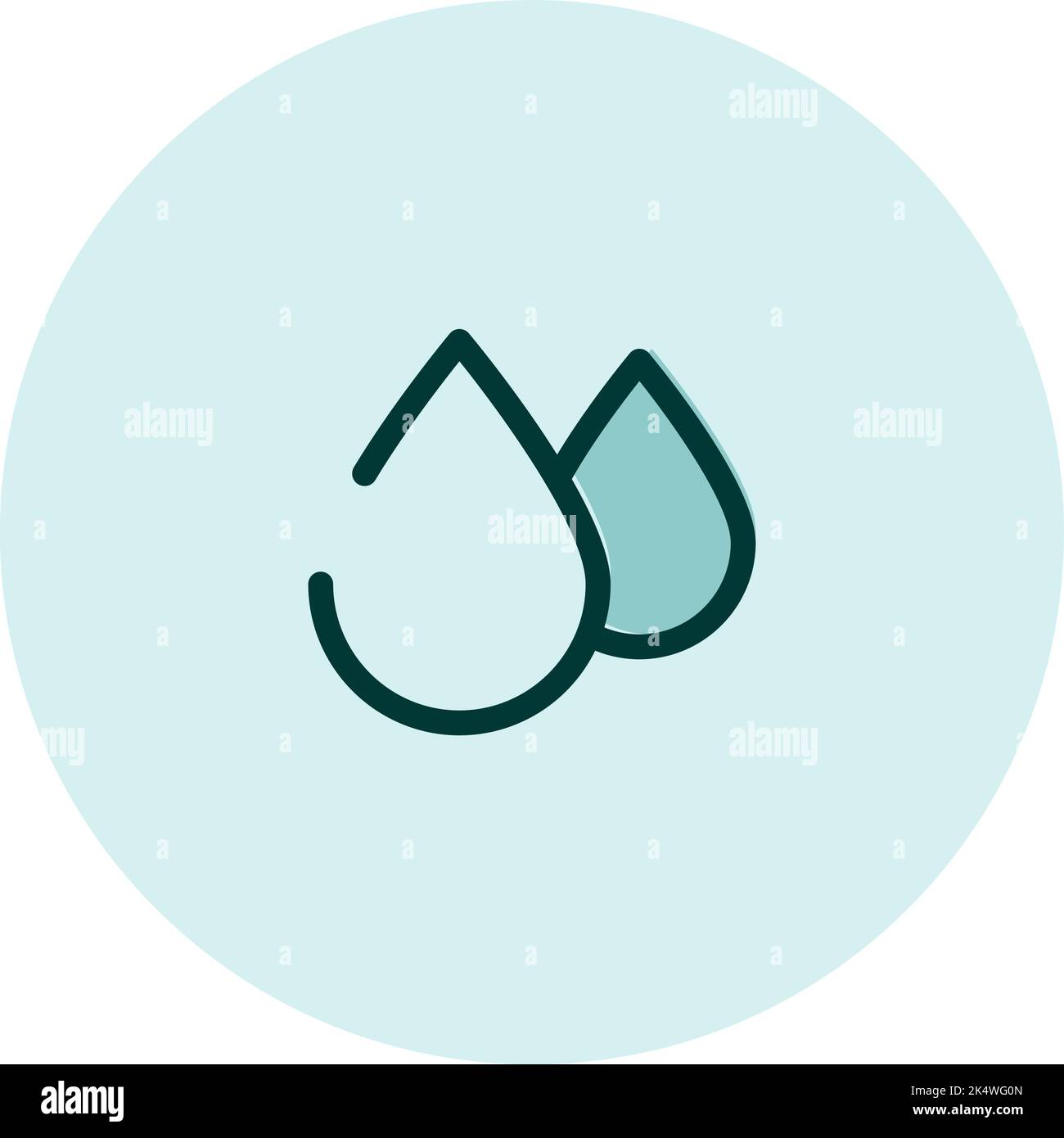 Wet forecast, illustration, vector on a white background. Stock Vector