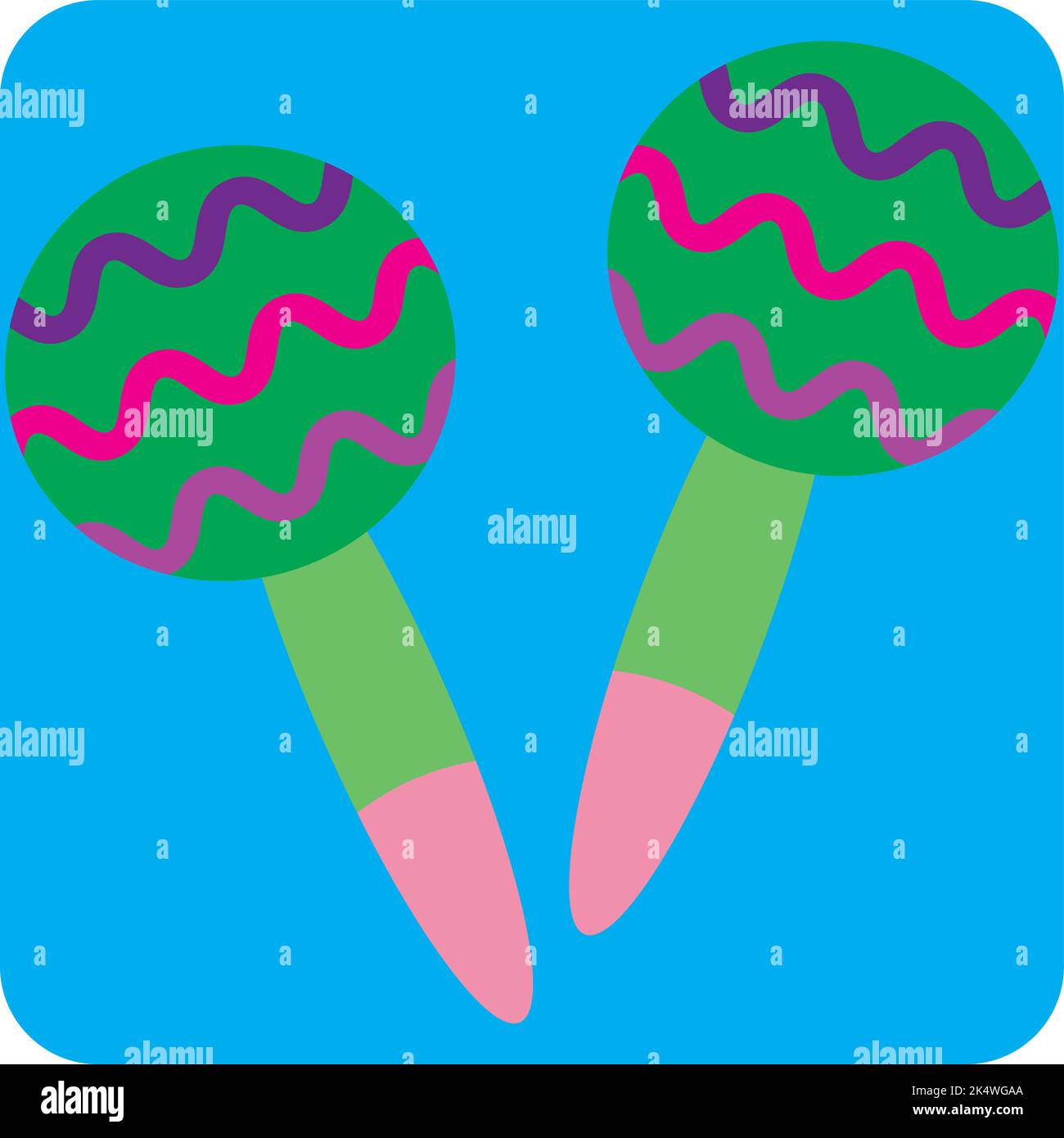 Toy rattles, illustration, vector on a white background Stock Vector ...