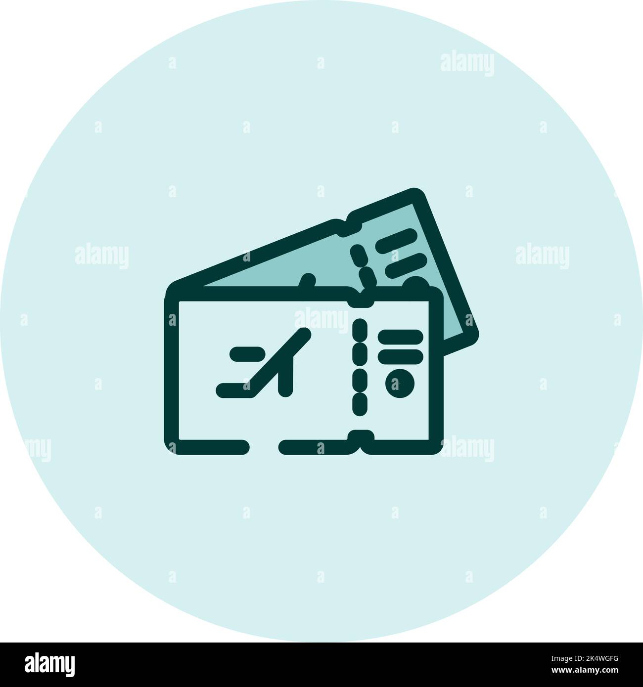 Traveling ticket, illustration, vector on a white background. Stock Vector