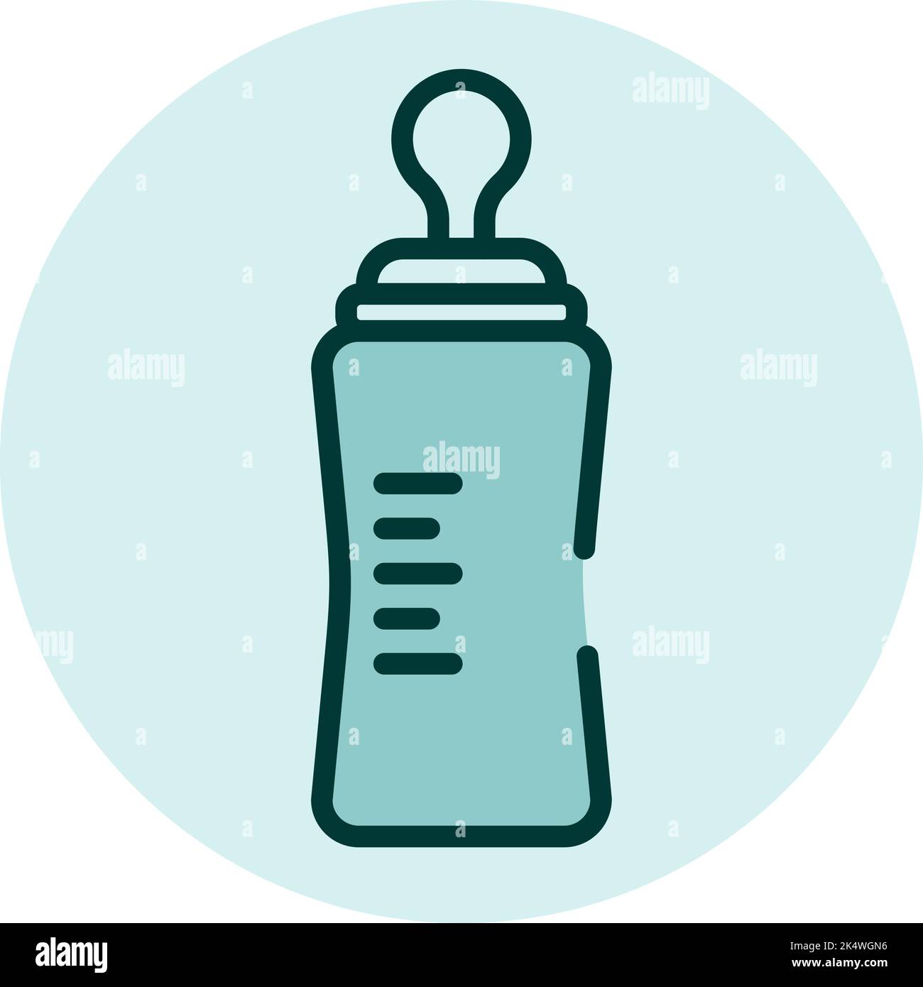 Baby bottle, illustration, vector on a white background Stock Vector ...