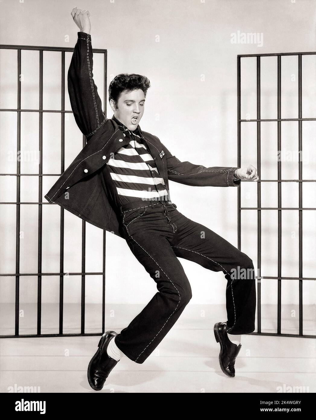 Elvis Presley in Jailhouse Rock (MGM, 1957). Publicity Still. Stock Photo