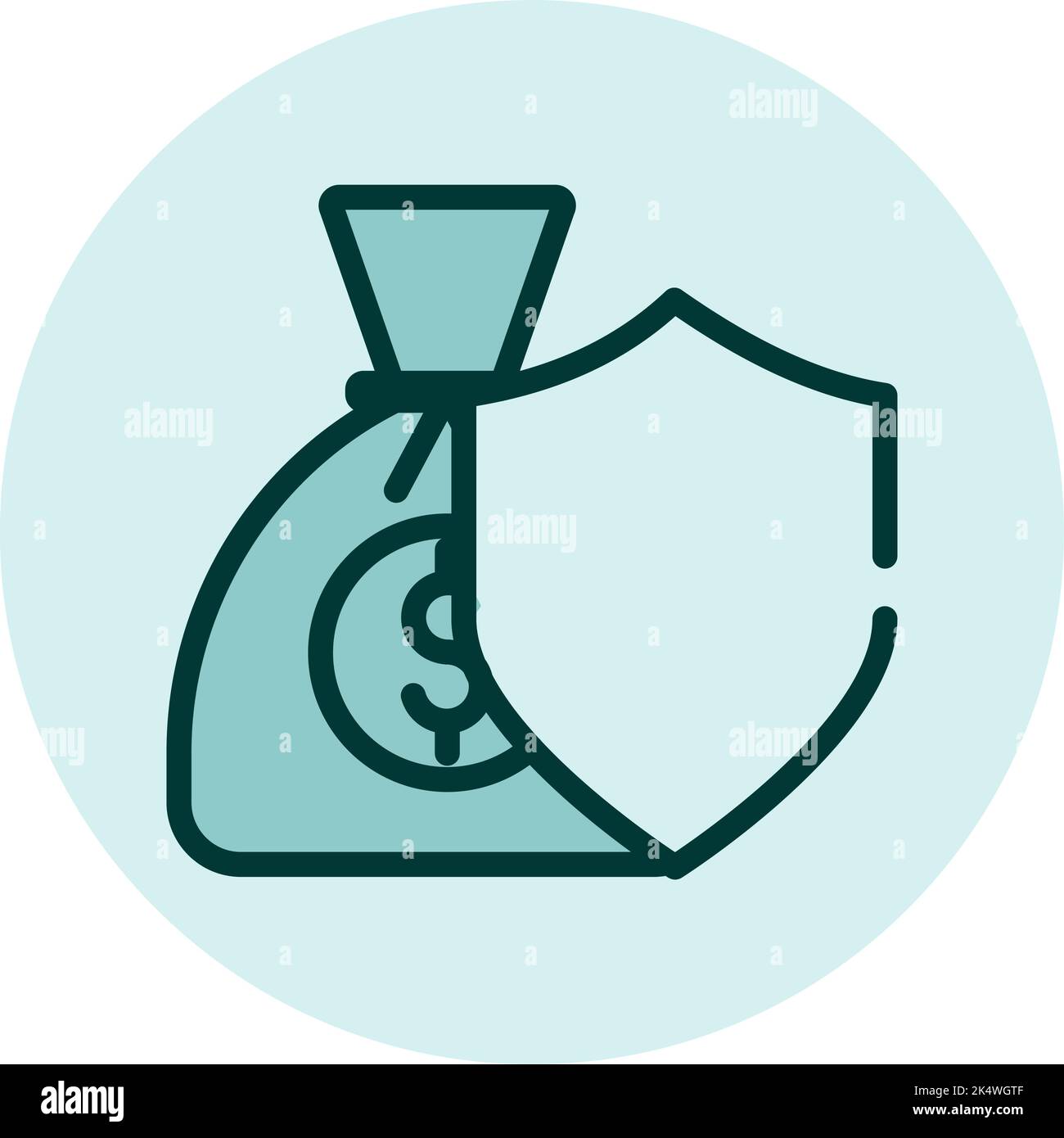 Business investment security, illustration, vector on a white background. Stock Vector