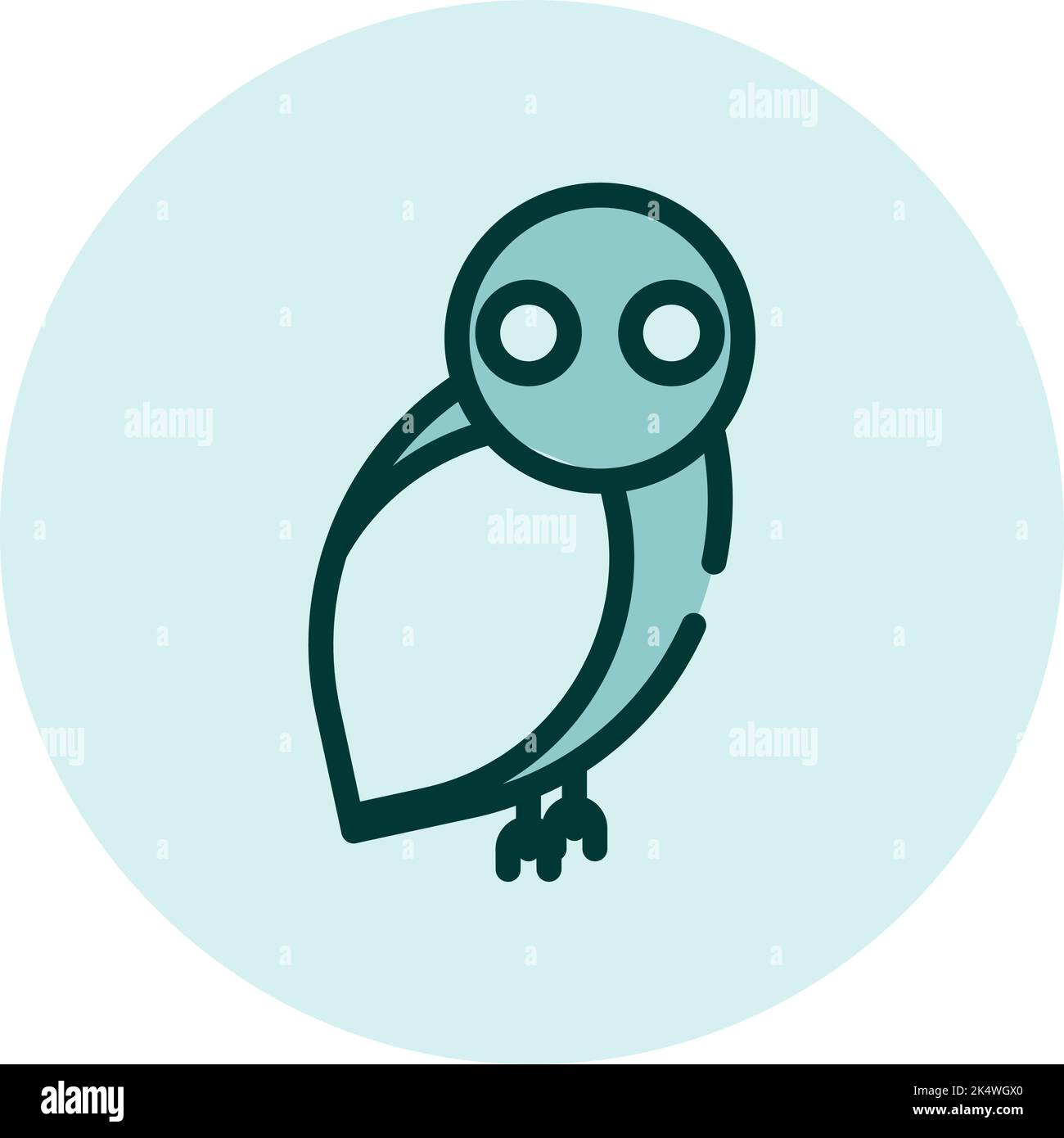 Wild owl, illustration, vector on a white background. Stock Vector