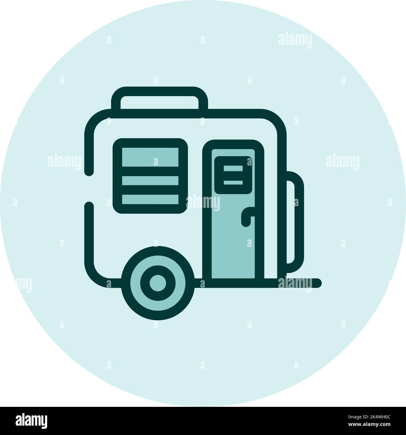 traveling-by-car-illustration-vector-on-a-white-background-stock