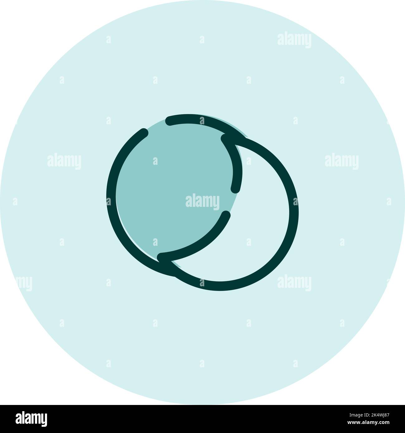 Eclips forecast, illustration, vector on a white background. Stock Vector