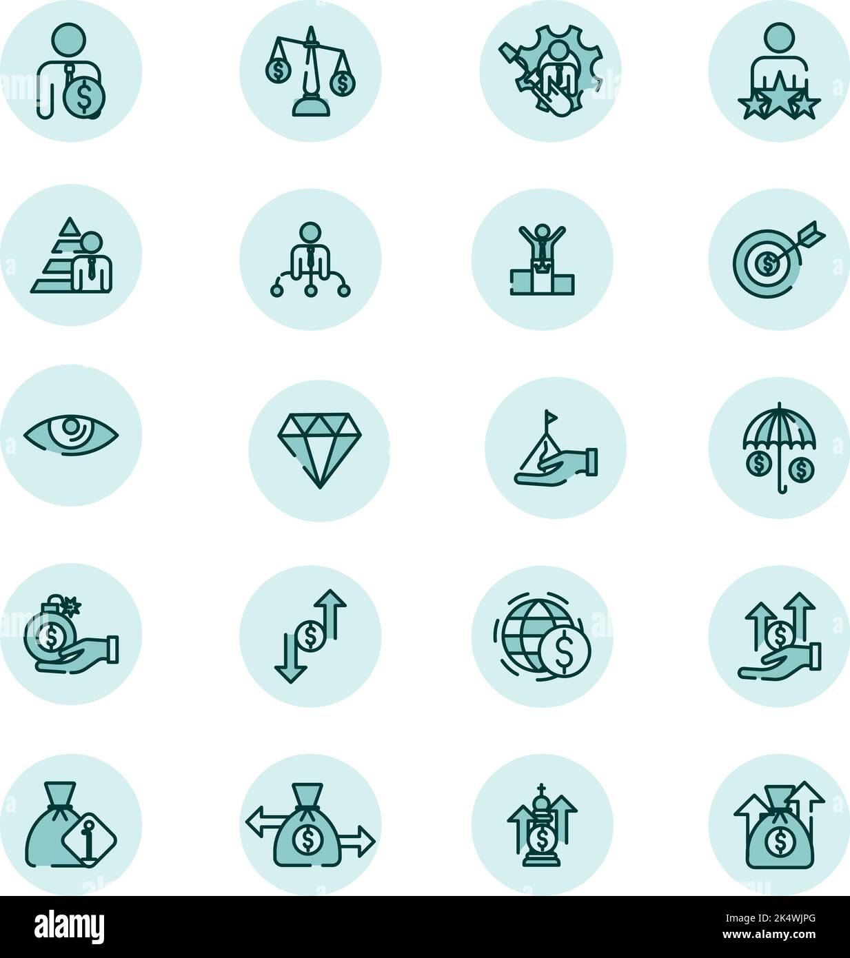 Business structure, illustration, vector on a white background. Stock Vector
