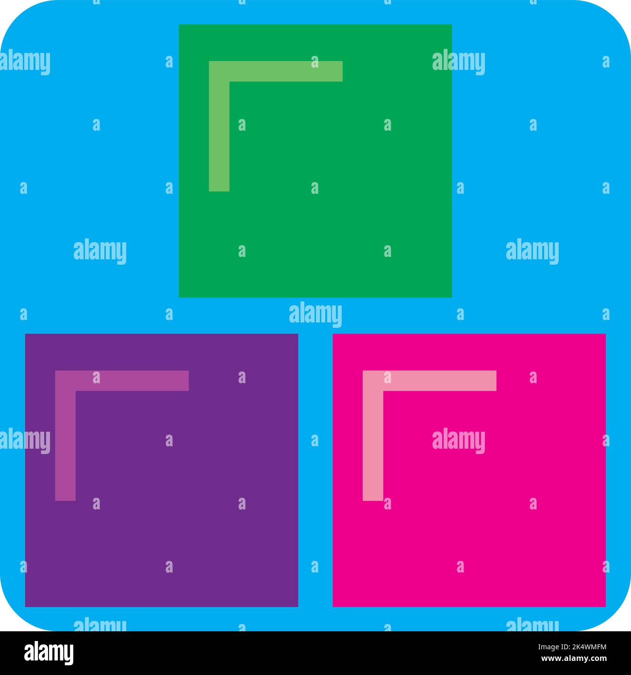 Toy bricks, illustration, vector on a white background. Stock Vector