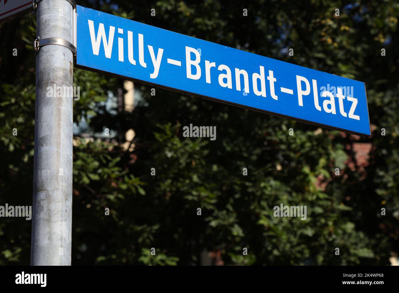 Willy Brandt Platz (Willy Brandt Square) town square name in Gladbeck, Germany Stock Photo Alamy