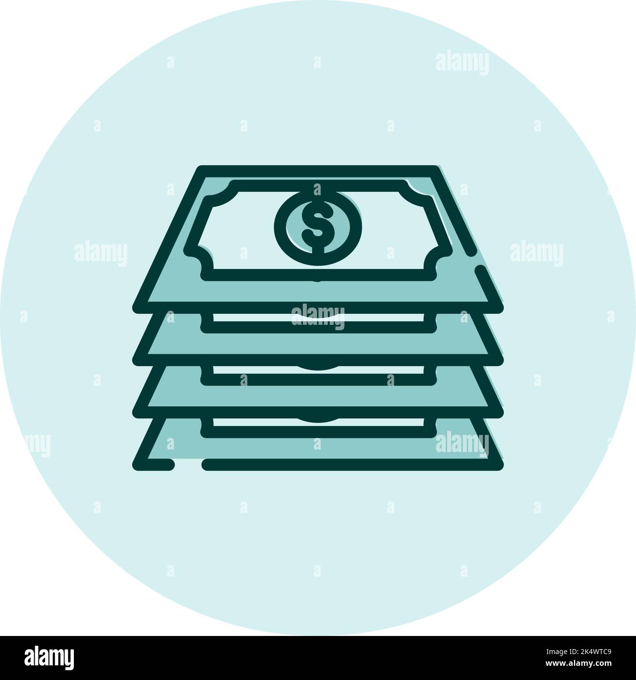 Money bills, illustration, vector on a white background Stock Vector ...