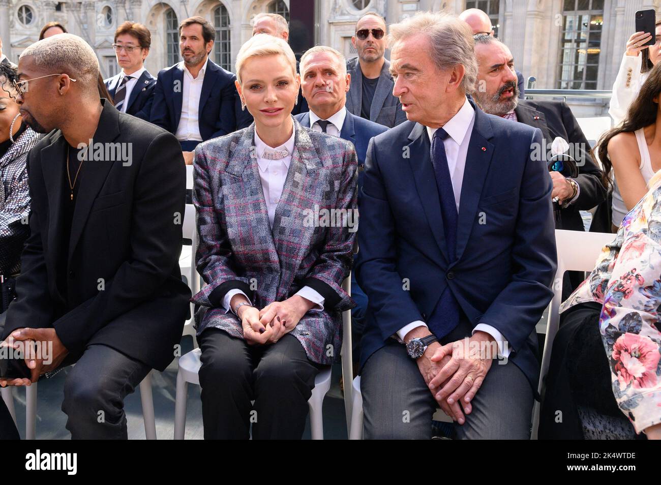 Paris, France. 04th Oct, 2022. Princess Charlene of Monaco (L) and